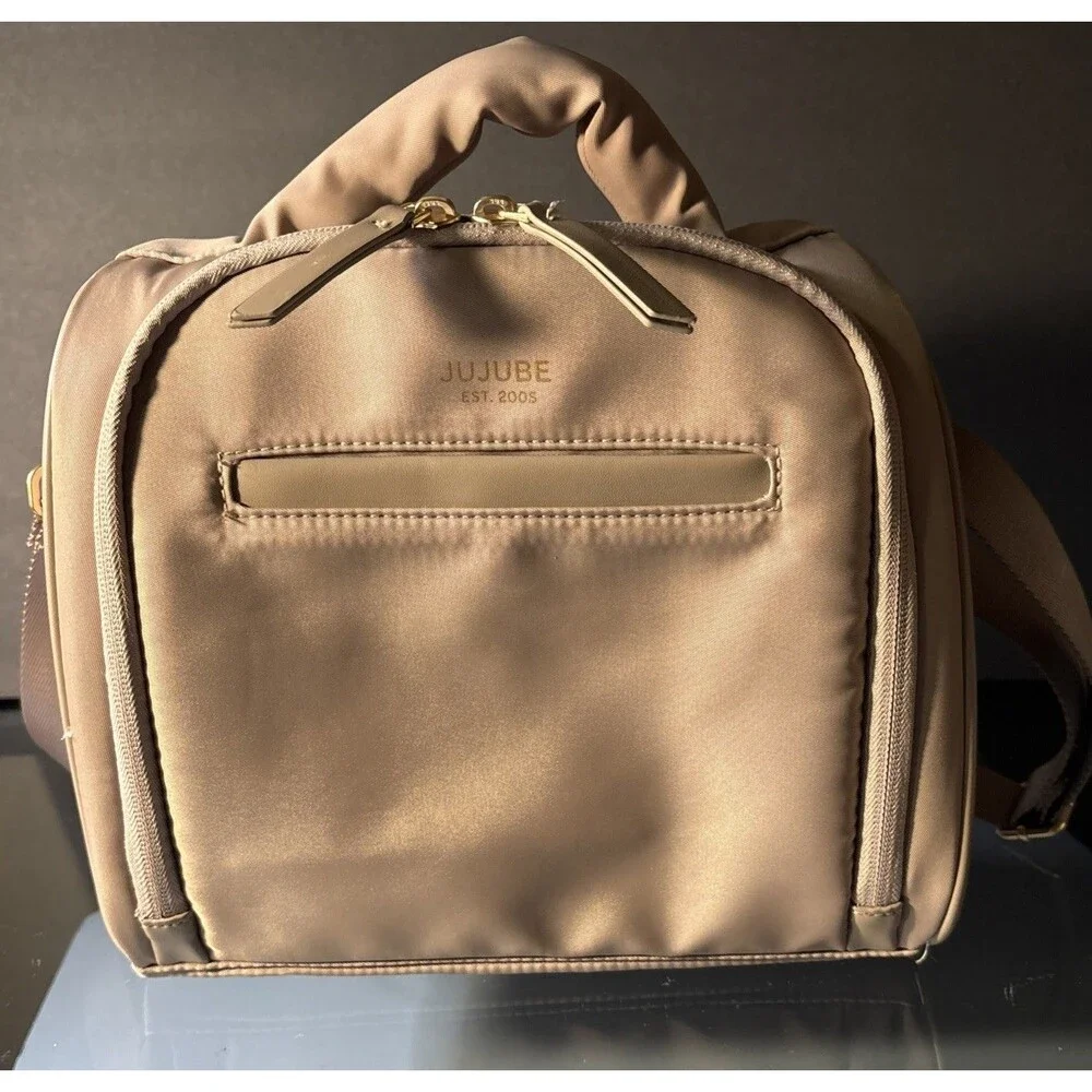 NEW Jujube Insulated Bottle Bag - Taupe Excellent Condition